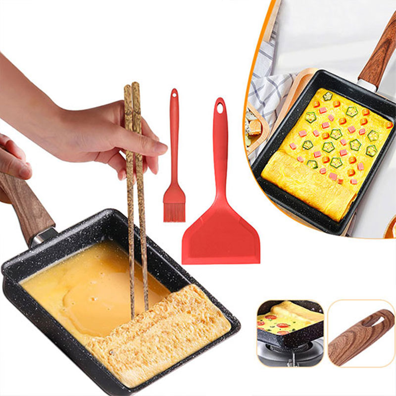 Cast Iron Corn - Tamagoyaki Japanische Omelettpfanne, antihaftbeschichtete Eierpfanne, rechteckige
