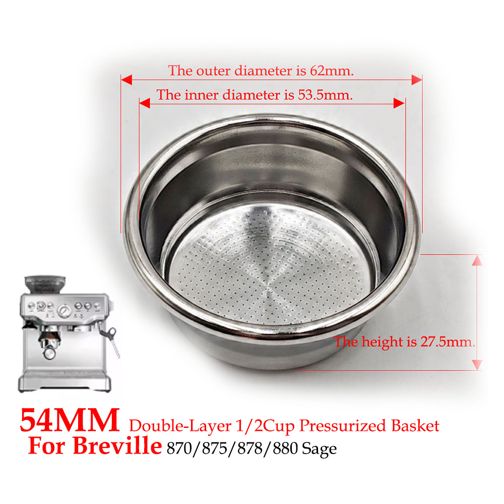 54 mm zweilagiger Druckfilterk – Breville Espresso Bes870 Bewertung und Preis